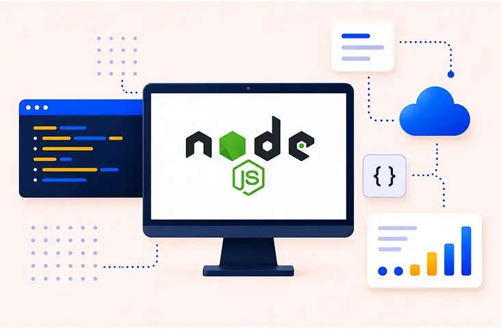 Node.js development capabilities illustration