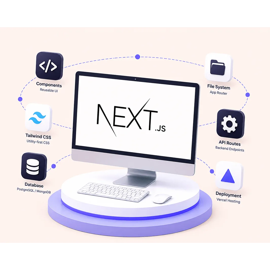 Next.js related resources and services illustration