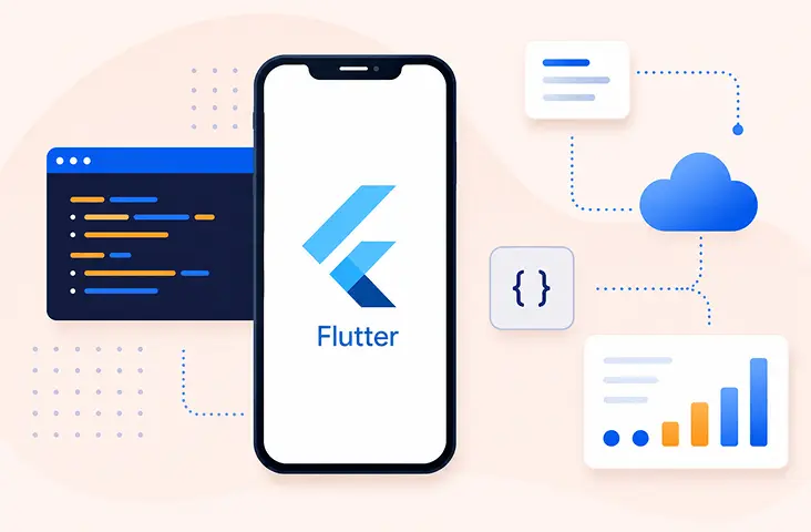Flutter development capabilities illustration