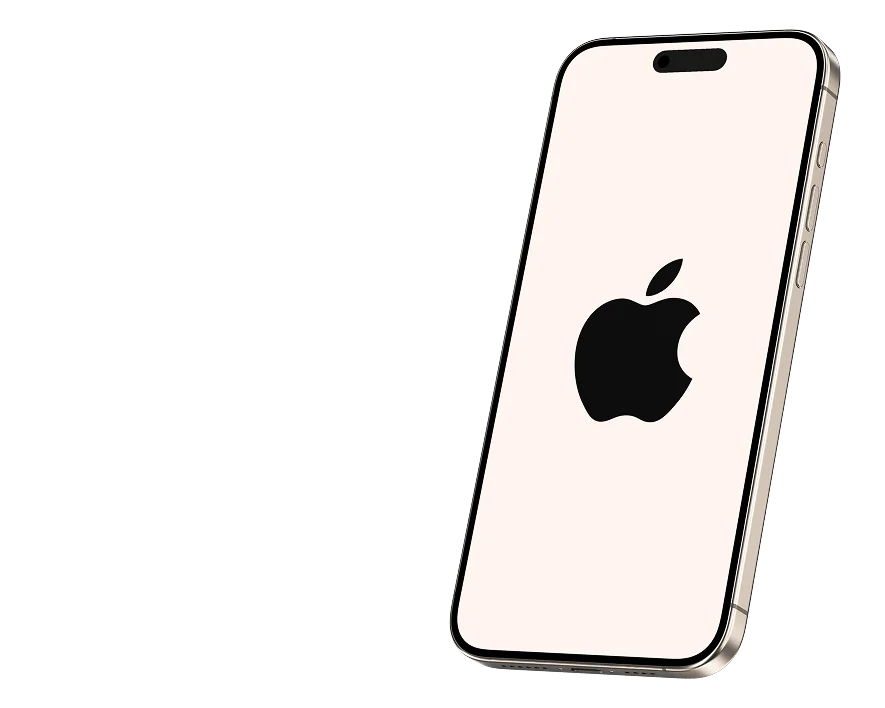 iOS mobile app mockup
