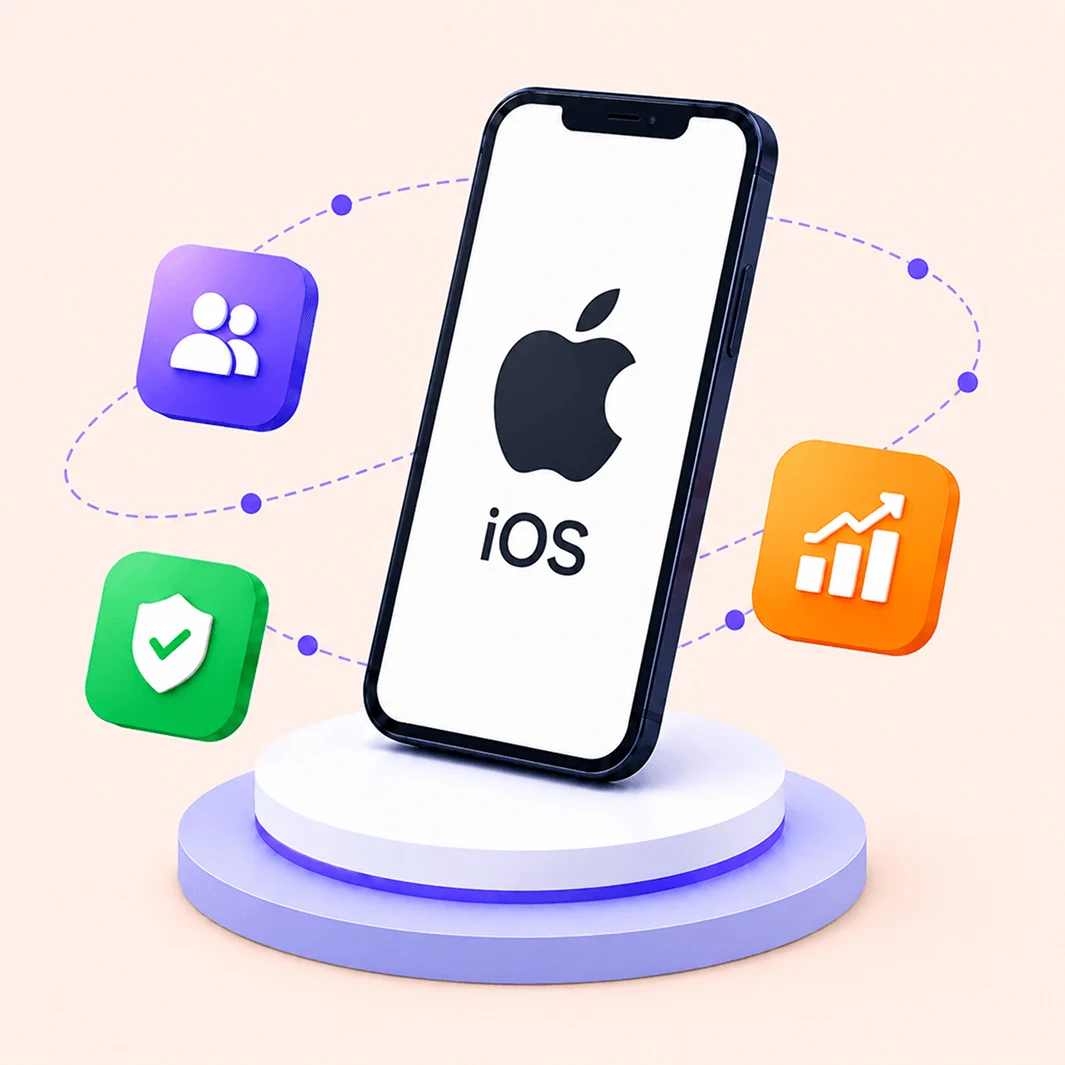 iOS related resources and services illustration